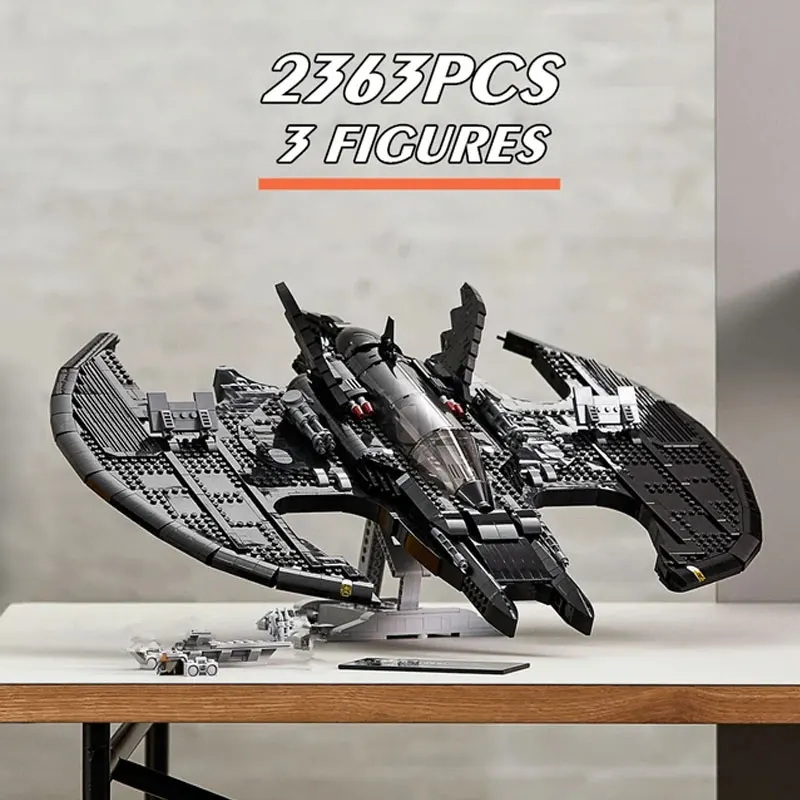 2363pcs Batwing Fighter DC1989Batwing 시리즈 빌딩 블록 76161 어린이 소년 조립 벽돌 장난감