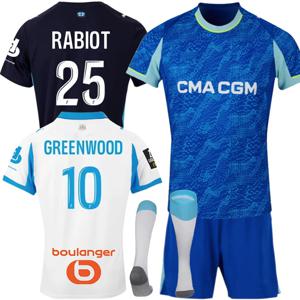 25 26 뉴 마르세유 홈 스포츠 셔츠 키즈 서드 키트 2025 2026 마르세유 어웨이 키즈킷 어덜트 티셔츠