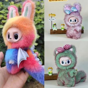 재고 있음 라부부 레인보우 타이다이 엔젤 윙 의상 DIY 개조 인형 동일 의상 라부부 눈 스티커 가죽 신발