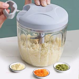 500/900ML 수동 고기 분쇄기 마늘 다지기 손으로 당기는 압착기 야채 분쇄기 고추 양파 커터 주방 조리 도구