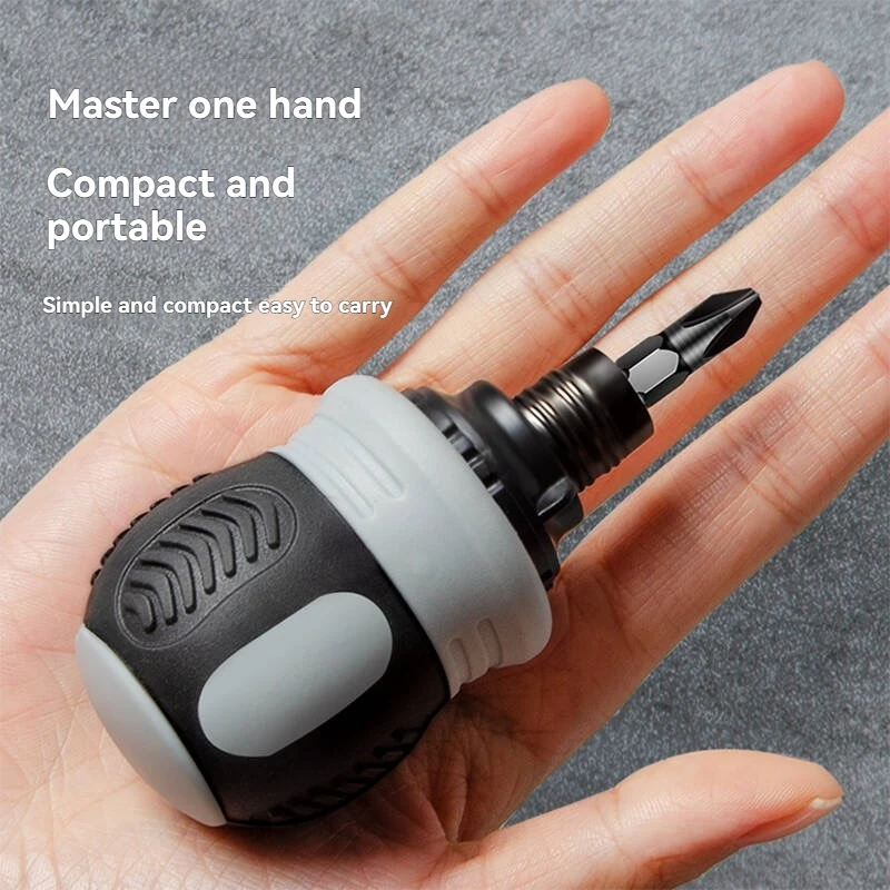 래칫 스크루드라이버 세트 짧은 모양의 무 머리 고경도 노동 절약형 다기능 이중 목적