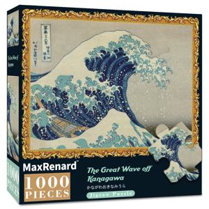 MaxRenard 성인 1000피스 어려운 직소 퍼즐 50*70cm 가나가와의 대파도 환경 테마 시리즈