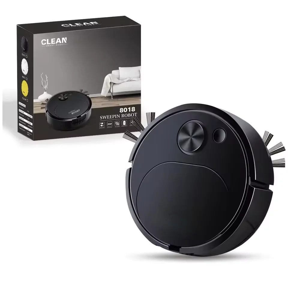 새로운 USB 청소 로봇 진공 청소기 Mopping 3 In 1 스마트 무선 1500Pa 홈 오피스 용 청소 청소 바닥 드래그