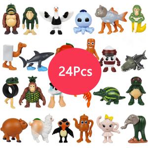 8/24Pcs 재미 있은 이탈리아 Brainrot 액션 피규어 세트 Tung Tung Sahur Tralalero Tralala Bombardino Crocodilo 피규어 모델 장난감 선물