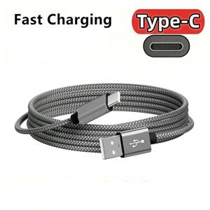USB A 유형 C 충전 케이블 나일론 데이터 케이블 화웨이 용 고속 충전기 삼성 안드로이드 전화 유형 C 충전 장치 1M 2M 3M