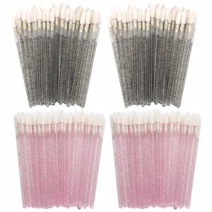 100/300PCS 일회용 립 브러쉬 메이크업 브러쉬 립스틱 애플리케이터 완드 도매 속눈썹 연장 도구 뷰티 액세서리