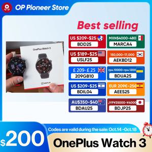 【브랜드+】글로벌 버전 원플러스 워치 3 스마트워치 1.50인치 LTPO AMOLED 디스플레이 스냅드래곤 W5 프로세서 듀얼 주파수 GPS