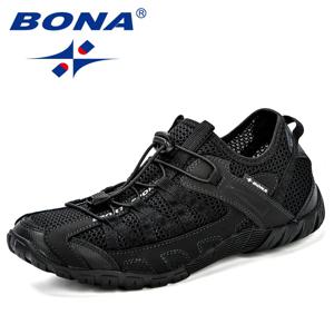BONA 여름 운동화 통기성 남성 캐주얼 신발 패션 남성 신발 Tenis Masculino Adulto Sapato Masculino Men Leisure Shoe