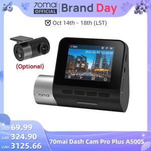 글로벌 버전 70mai 대시 캠 프로 플러스 A500S 1944P ADAS GPS 카메라 70mai 전면 캠 A500S 140FOV 자동차 DVR 24 시간 주차 지원 후면 인테리어 캠