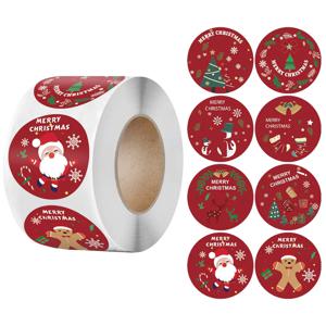 100-500Pcs 메리 크리스마스 스티커 크리스마스 테마 인감 레이블 스티커 DIY 선물 베이킹 패키지 봉투 편지지 장식