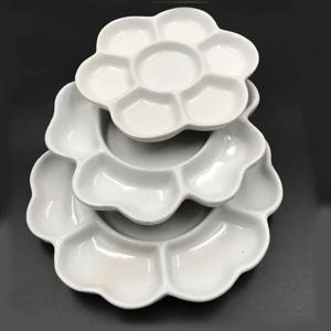 Jingdezhen 세라믹 팔레트 매화 꽃 안료 구 아슈 수채화 그림 및 서예 미술 용품