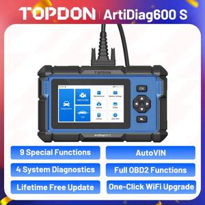 Topdon Artidiag600S OBD2 스캐너, 자동차 진단 도구, ABS SRS TPMS 엔진, 8 가지 리셋 기능