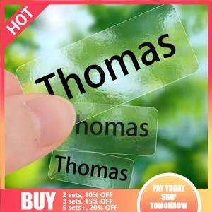 방수 태그 투명 맞춤형 이름 스티커, 유치원 히브리어 라벨, 어린이 학교 문구