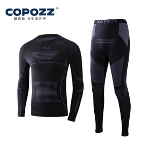COPOZZ 새로운 스키 열 속옷 빠른 건조 수분 흡수 꽉 끼는 크루 넥 울트라 소프트 따뜻한 스키 남성 여성 열 속옷 세트