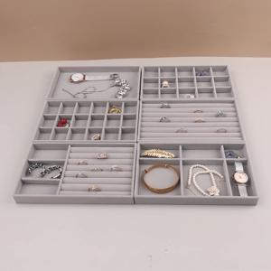 벨벳 쥬얼리 디스플레이 쌓을 수있는 절묘한 보석 홀더 휴대용 링 귀걸이 목걸이 주최자 상자 organizator de boys