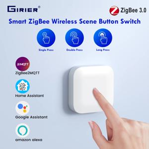 GIRIER ZigBee 장면 버튼 스위치 홈 오토메이션을 위한 스마트 장면 컨트롤러 다중 시나리오 연결 스위치 작동 홈 어시스턴트