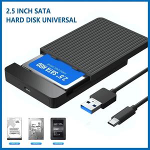 2.5 HDD/SSD 케이스 SATA-USB 3.1/3.0 어댑터 케이스 디스크 HDD 유형 USB-C 인클로저용 6gbps HD 외장형 하드 드라이브 인클로저 박스