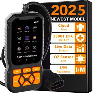 코드 리더 프로페셔널 V520 다국어 지원 자동차 OBD2 스캐너 진단 도구 실시간 데이터 OBD2 오류 감지기