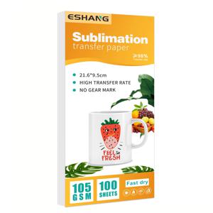 머그용 100매 3.7x8.5인치 승화 전사지 고품질 인쇄 전사 105G