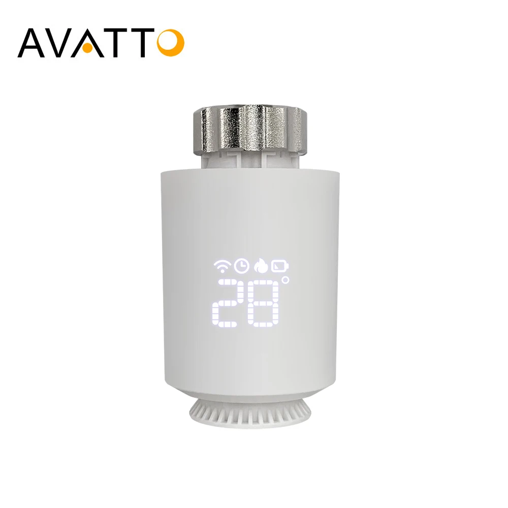 AVATTO Tuya ZigBee3.0 스마트 온도 조절기 라디에이터 액추에이터 TRV 온도 조절 밸브 컨트롤러는 Alexa Google Home Alice와 함께 작동합니다.