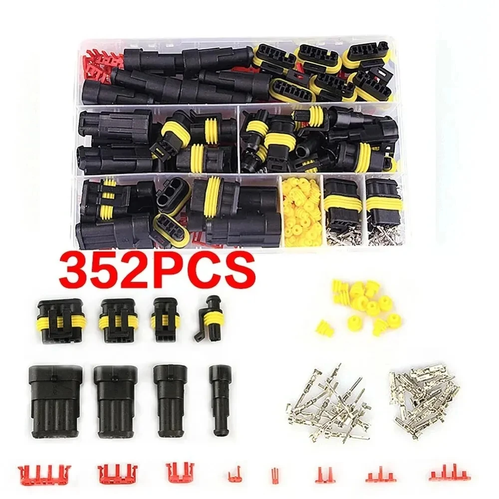 240/352/708/1004Pcs HID 크세논 램프 하네스 플러그 용 자동차 전기 커넥터 터미널 자동차 방수 커넥터 키트