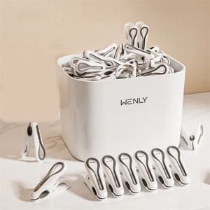 24/36pcs 보관 바구니와 옷 핀 가정용 음식 클립 양말 속옷 랙 홀더 플라스틱 세탁 교수형 못 클립