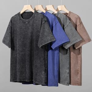 남성 여성 워시 빈티지 티셔츠 스트리트 힙합 레트로 펑크 티셔츠 하라주쿠 캐주얼 코튼 반팔 커플 티셔츠 티셔츠