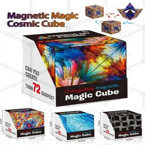 3D 꿈꾸는 변형 가능한 자기 매직 스퀘어 무한 Flippig 기하학 퍼즐 게임 Antistress Fidget 장난감 어린이 생일 선물