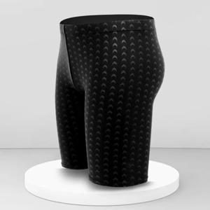 성인 남성 여름 순수한 검은 색 대형 전문 방수 빠른 건조 생체 공학 직물 상어 가죽 수영 트렁크 도매