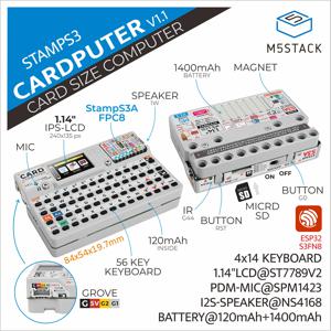 M5Stack Cardputer v1.1 StampS3A 개발 보드 ESP32-S3 휴대용 컴퓨터 1.14 인치 화면 56Key 키보드 카드 Microcontrolle