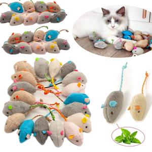 3/200pcs 딸랑이 고양이 마우스 장난감 또한 Prefilled Catnip 가짜 모피 고양이 마우스 장난감 대화 형 고양이 게임 Catnip 장난감 실내 고양이 장난감