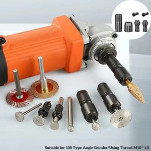 범용 앵글 그라인더는 100 형 앵글 그라인더 M10 나사 그라인딩 커터 용 스트레이트 그라인더 척에 6/3mm 어댑터를 수정했습니다.