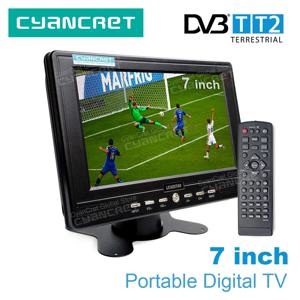 LEADSTAR D768 7 인치 휴대용 TV DVB-T2 tdt DTT 디지털 및 아날로그 미니 소형 자동차 TV 텔레비전 지원 USB TF H.265 AC3
