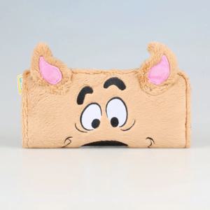 고품질의 생생한 입체 귀여운 강아지 모양의 여성용 지퍼 지갑, 세련되고 개인화 된 모피 소재 소녀 카드