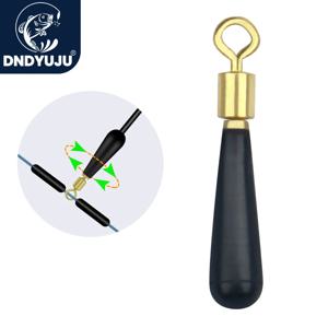 낚시 기어 블록 회전 드리프트 낚시 플로트 액세서리, 구리 고무 도구, 물고기 플로트 베이스, 50 개