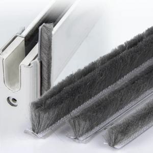 10M 5mm x 8mm 알루미늄 슬라이딩 도어 창 방진 브러시 씰 스트립 Weatherstrip 드래프트 제외 씰 테이프 도어 가스켓