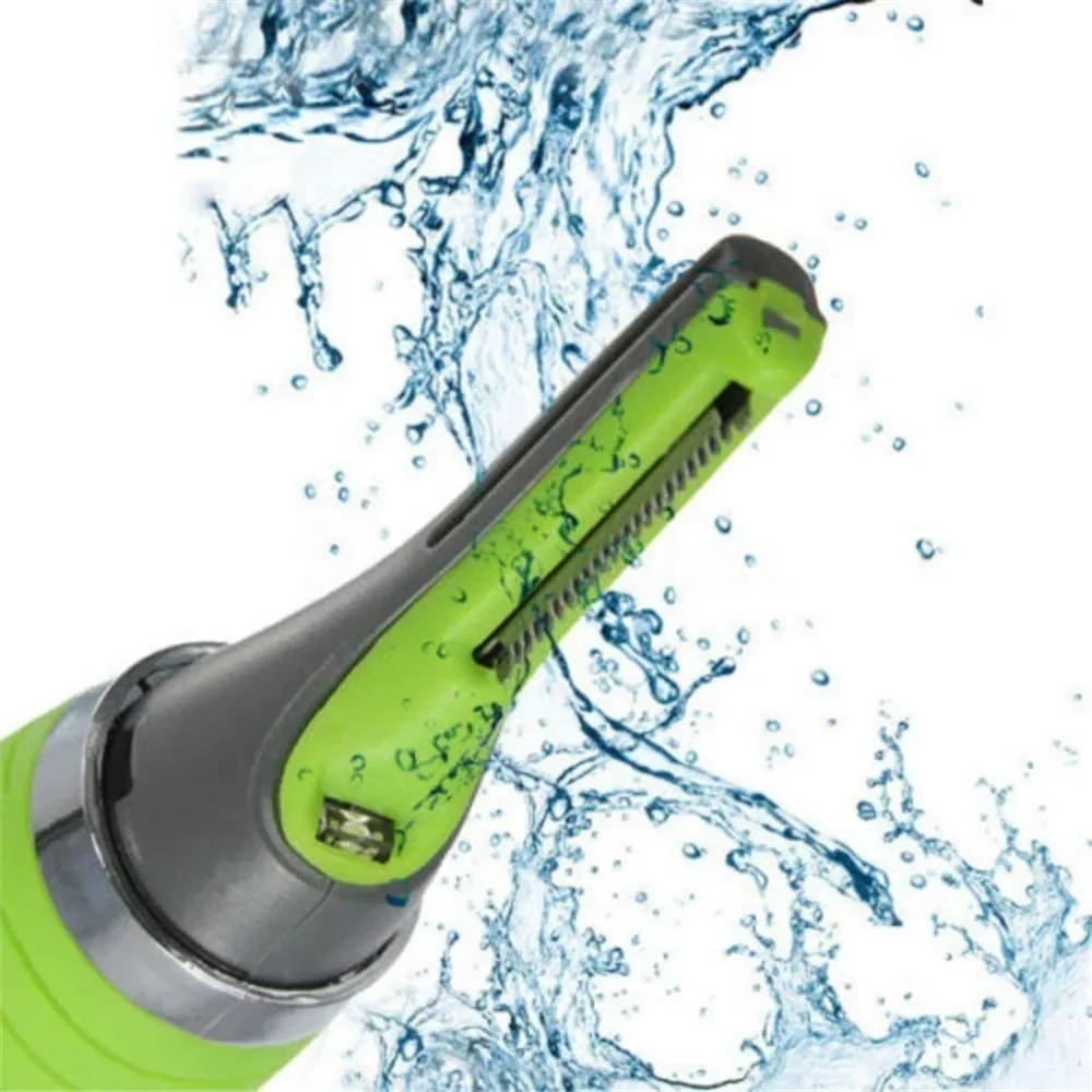 남성 코 헤어 트리머 2in1 얼굴 제모기 - 충전식, 방수, 휴대용 - 코 털, 귀 털, 눈썹 털 턱 털