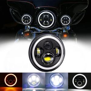 범용 7 인치 Led 자동차 오토바이 헤드 라이트 DRL H4 헤드 램프 Harley BMW Yamha Honda 7 
