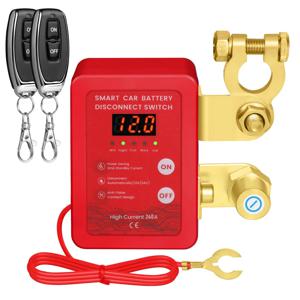 12V 원격 배터리 분리 차단 도구 240A 자동 보트 용 Led 전압 디스플레이가있는 자동 전원 차단 스위치
