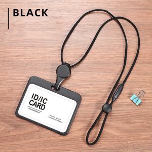 랜야드 크리덴셜 거치대 랜야드 간호사 액세서리가 있는 투명 개폐식 배지 릴, 작업용 탈착식 ID 카드홀더 거치대