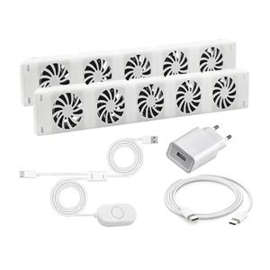 3팬/5팬 지능형 냉각 팬 가정용 난방 라디에이터 공기 흐름 30/50CFM 51m³/h 85m³/h 지속 가능성 자동 온도 조절기