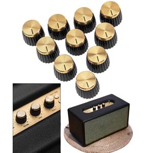 DAIERBUMP 10PCS 6.35MM 전위차계 손잡이 기타 앰프 앰프 손잡이 일렉트릭 기타 페달 용 블랙 볼륨 조절 손잡이