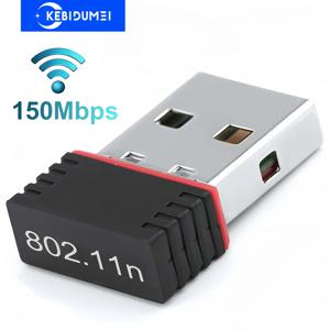 150Mbps USB WiFi 어댑터 2.4G 무선 네트워크 카드 미니 신호 수신기 USB 동글 플러그 앤 플레이 데스크탑 노트북 PC Windows