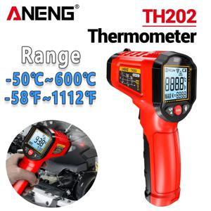 적외선 온도계 ANENG 비접촉식 -50~600 ℃   디지털 레이저 온도계 TH202 LCD 디스플레이 피로미터 포인트 건 테스터