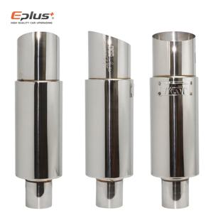 EPLUS 자동차&오토바이 배기 파이프 머플러 테일 파이프 범용 고품질 스테인리스 스틸 51 57 63MM 배기 시스템 엔드 베벨