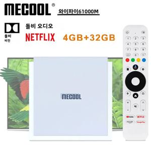 MECOOL KM2 PLUS DELUXE 32GB 넷플릭스 4K 안드로이드 TV 박스 구글 TV 돌비 비전 4GB DDR4 1000M LAN WIFI 6 IPTV 스트림 TV박스