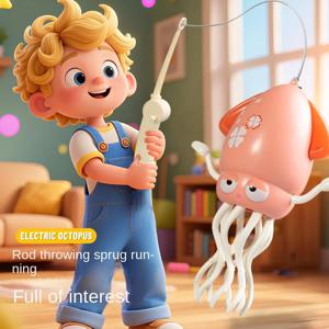 마법 춤추는 문어 전기 오징어 감지 탈출 장애물 회피 문어 어린이 감압 낚시 장난감 선물