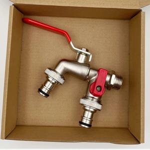 정원 도구 황동 수도꼭지 1/2인치 실내외 겸용 간편한 온/오프 레버 핸들 급수 공급 탭 볼 밸브