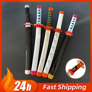42cm 카타나 귀멸의 칼날 플라스틱 나일론 장난감 칼 무기 모델 코스프레 소품 애니메이션 탄지로 사무라이 검 컬렉션 남자아이 선물