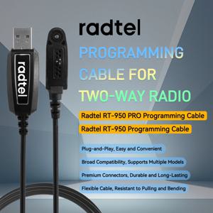 Radtel RT-950 햄 라디오 워키토키 USB 프로그래밍 케이블 타입 C 인터페이스 Radtel RT-950 및 RT-950 PRO용